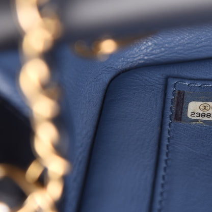 Chanel Caviar Quilted Medium CC Filigree Flap Navy Black 10 of 11