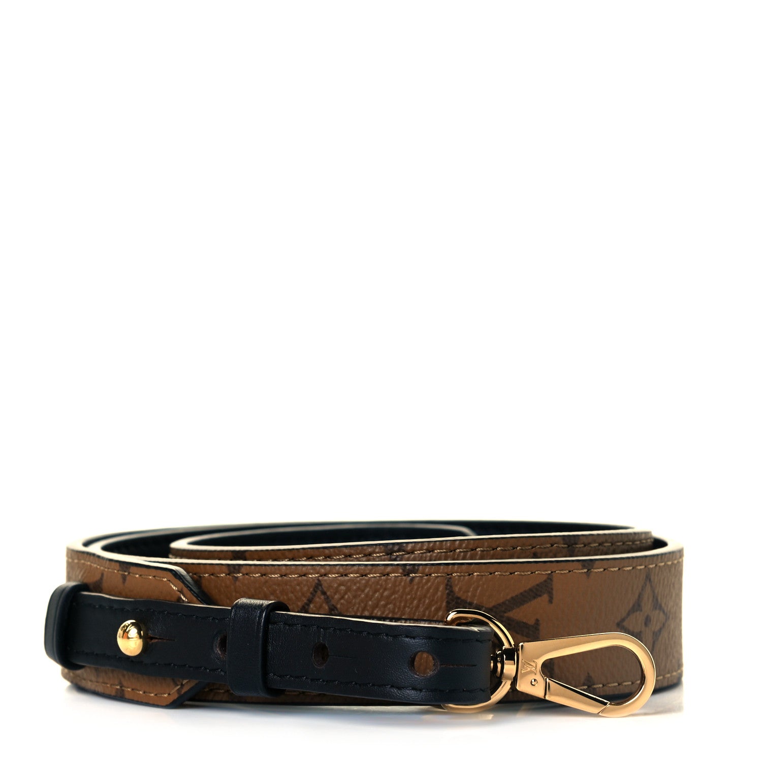 Louis Vuitton Reverse Monogram Bandouliere Shoulder Strap XL Black 1 of 5