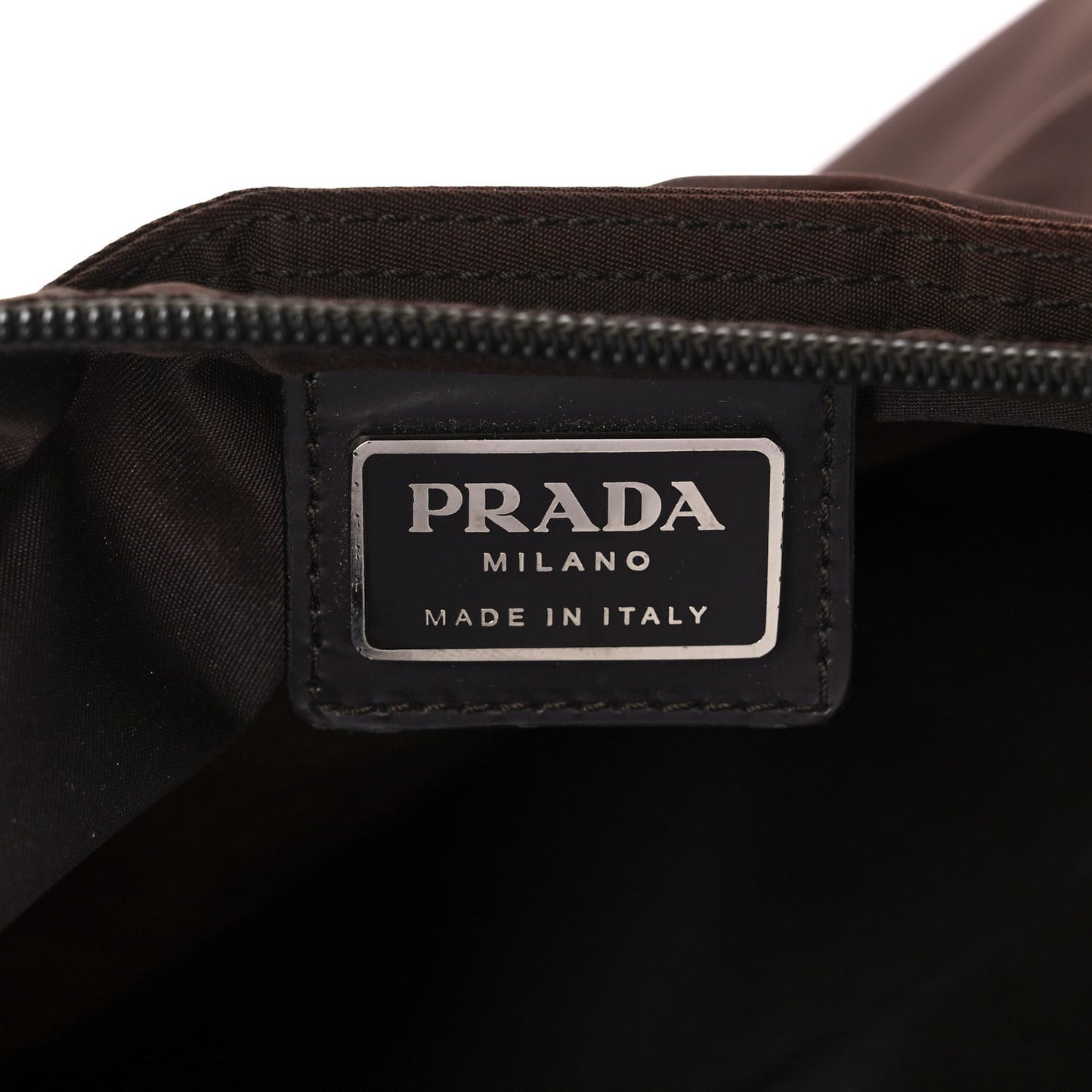 Nylon Flat Messenger Bag Brown