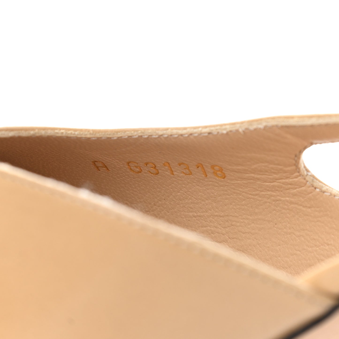 Goatskin Grosgrain Cap Toe CC Slingback Pumps 37.5 Beige Black