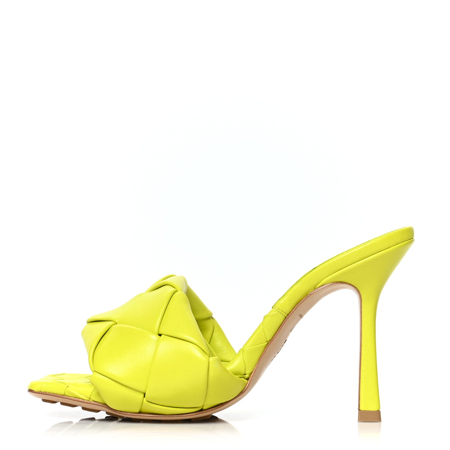 Nappa Maxi Intrecciato Lido 90mm Mule Sandals 37 Kiwi