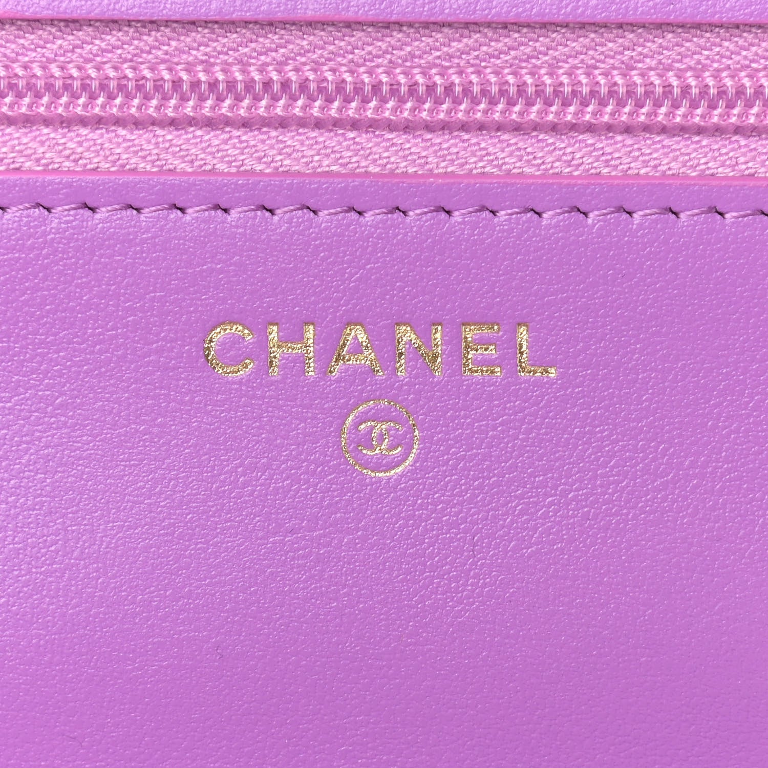Chanel Patent Calfskin Quilted Wallet On Chain WOC Purple 6 of 11