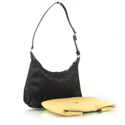 Louis Vuitton Satin Monogram Little Boulogne Black 3 of 9