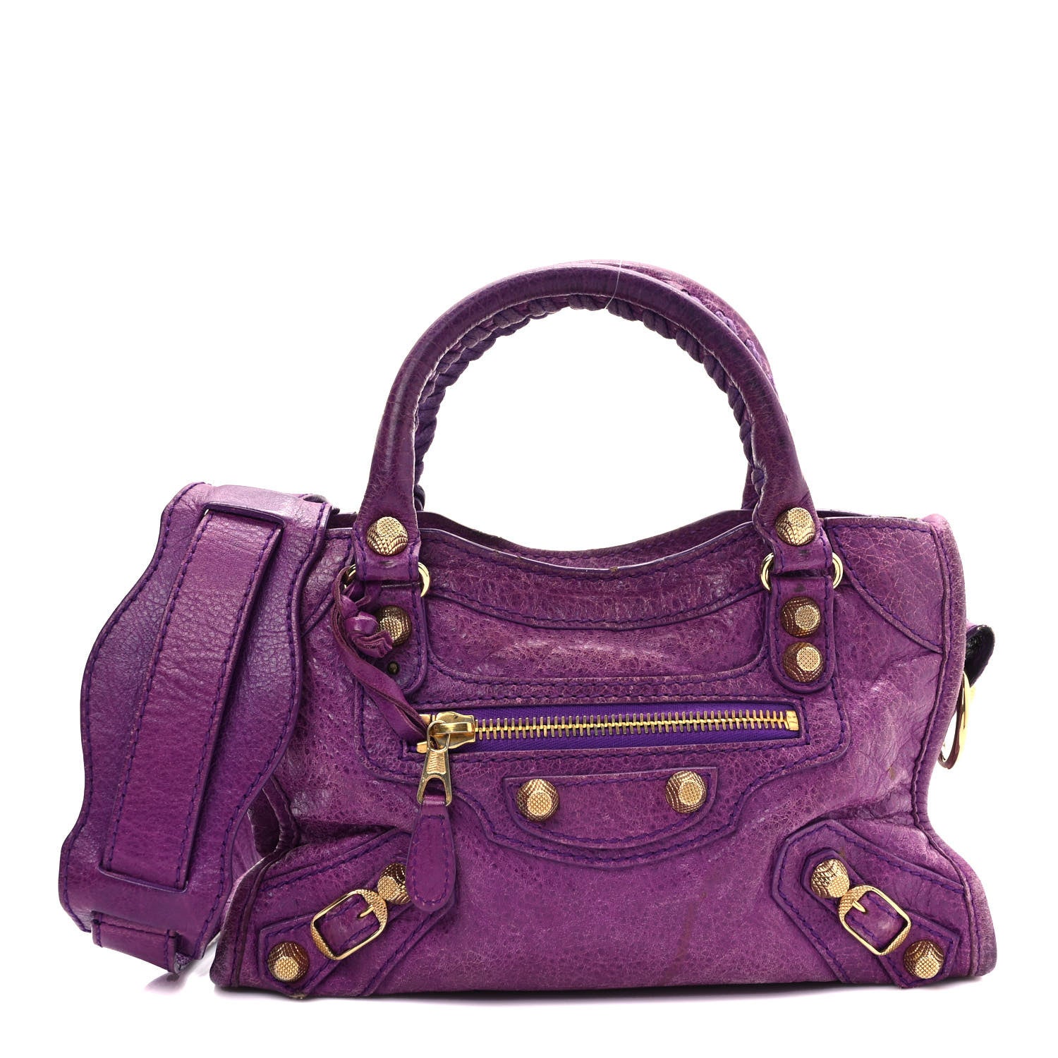 Balenciaga Agneau Giant 12 Gold Hardware Mini City Ultraviolet 1 of 9
