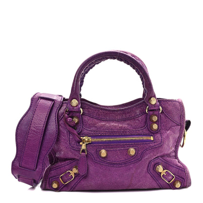 Balenciaga Agneau Giant 12 Gold Hardware Mini City Ultraviolet 1 of 9