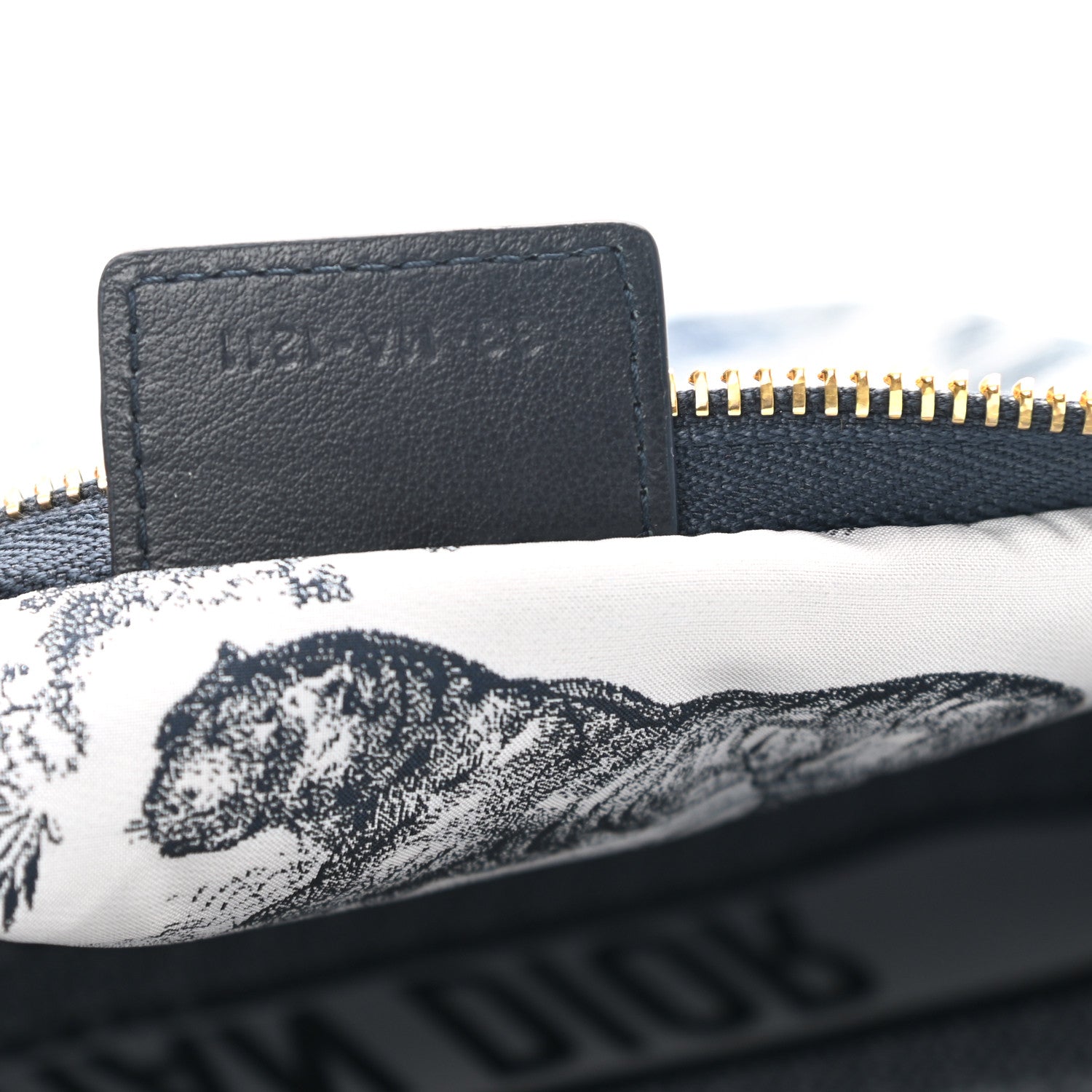 Christian Dior Technical Fabric Toile De Jouy Reverse Diortravel Zipped Pouch Blue Multicolor 7 of 8