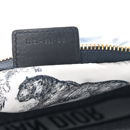 Christian Dior Technical Fabric Toile De Jouy Reverse Diortravel Zipped Pouch Blue Multicolor 7 of 8