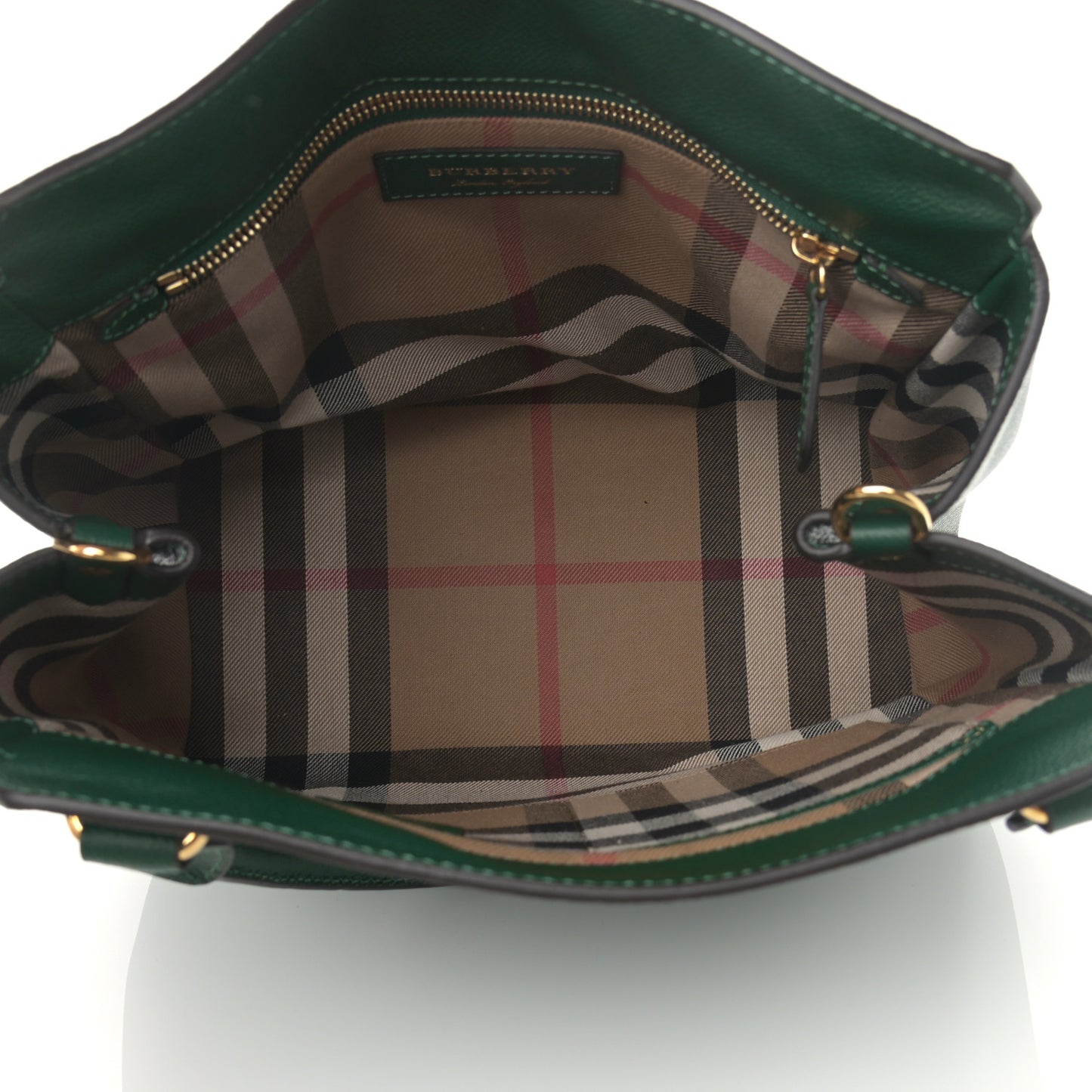 Soft Grain Calfskin Medium Buckle Tote Dark Green