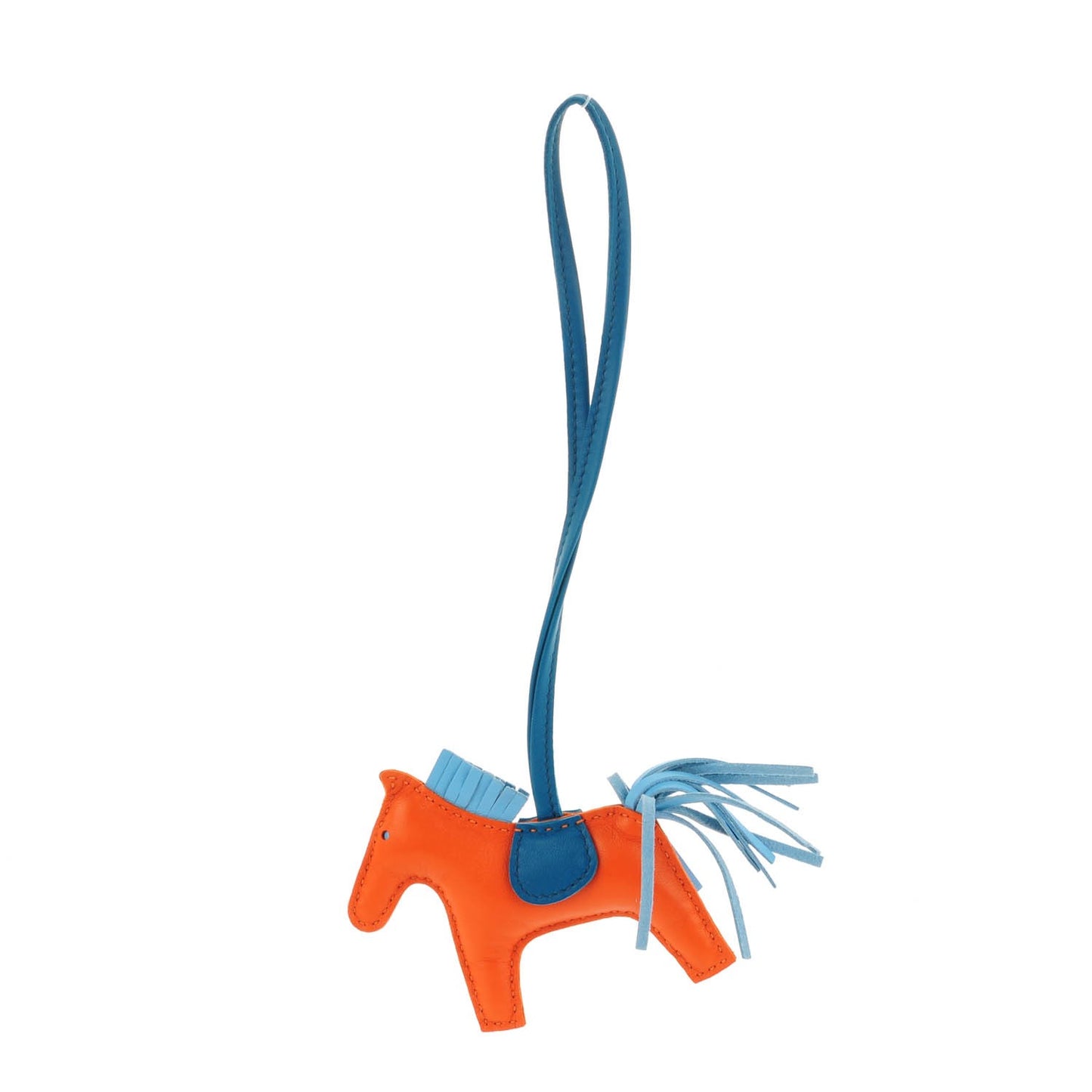 Milo Lambskin Grigri Rodeo Horse Bag Charm PM Feu Celeste Bleu Izmir