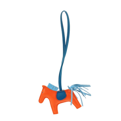 Hermes Milo Lambskin Grigri Rodeo Horse Bag Charm PM Feu Celeste Bleu Izmir 1 of 5