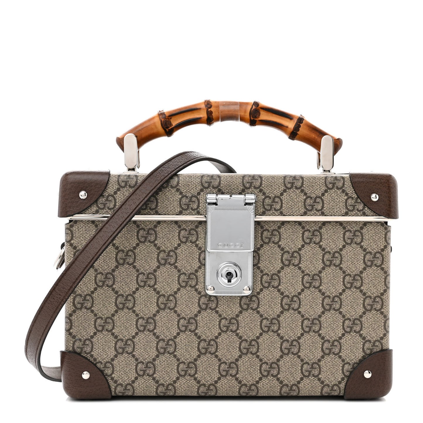 GG Supreme Monogram Globe-Trotter Beauty Case Brown