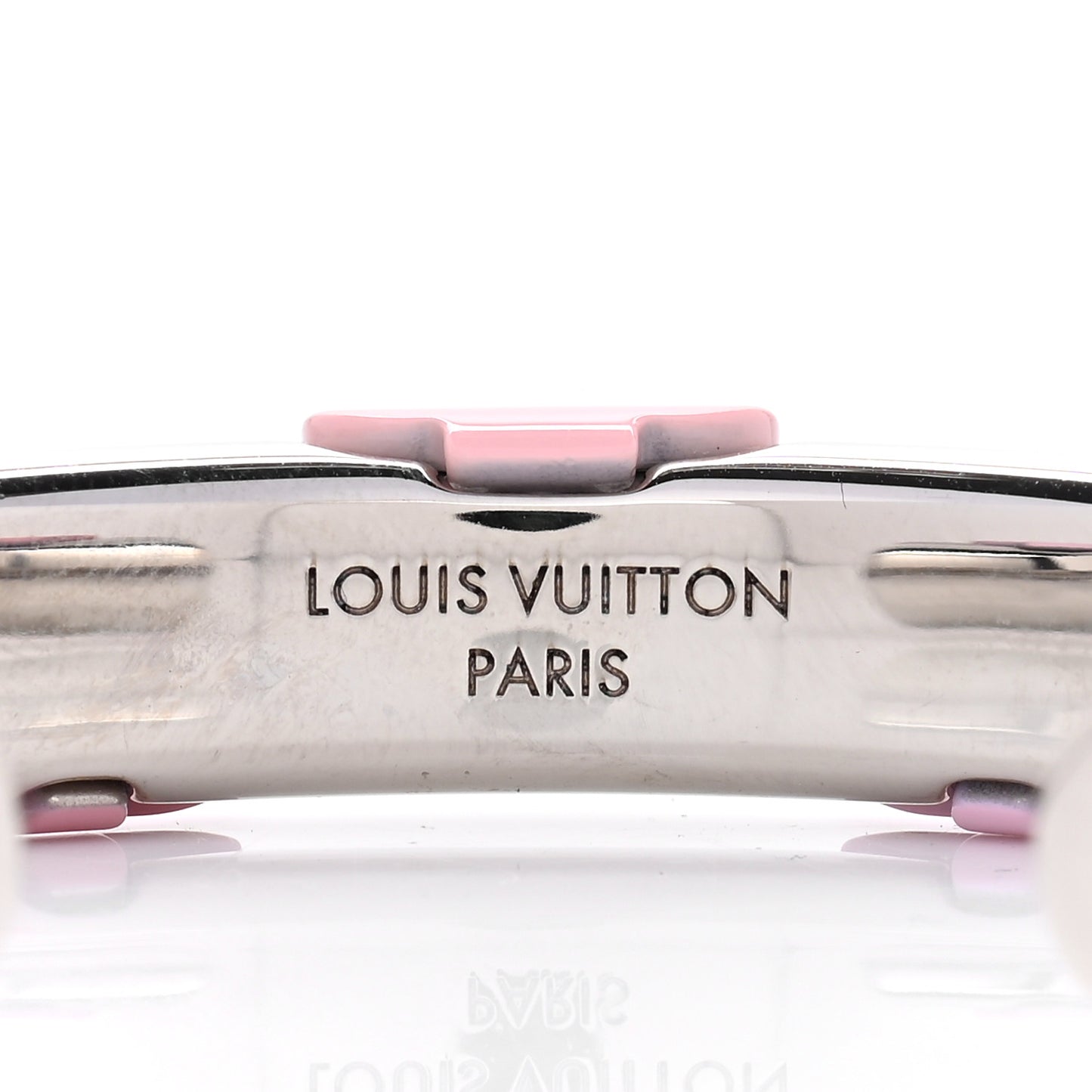 Resin Daily Monogram Bracelet S Silver Pink
