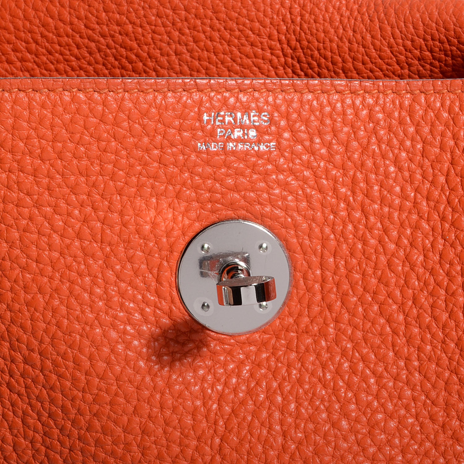 Hermes Taurillon Clemence Lindy 30 Orange 11 of 14