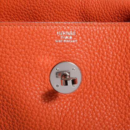 Hermes Taurillon Clemence Lindy 30 Orange 11 of 14