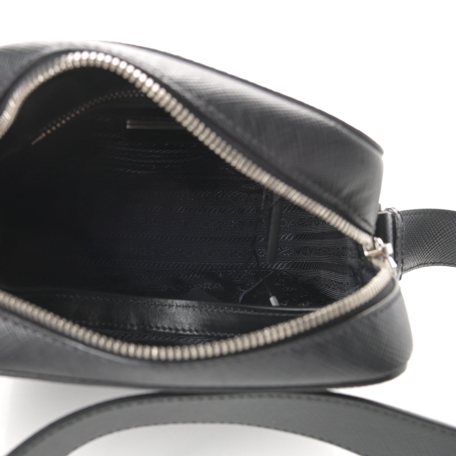 Prada Saffiano Flat Messenger Bag Black 5 of 11