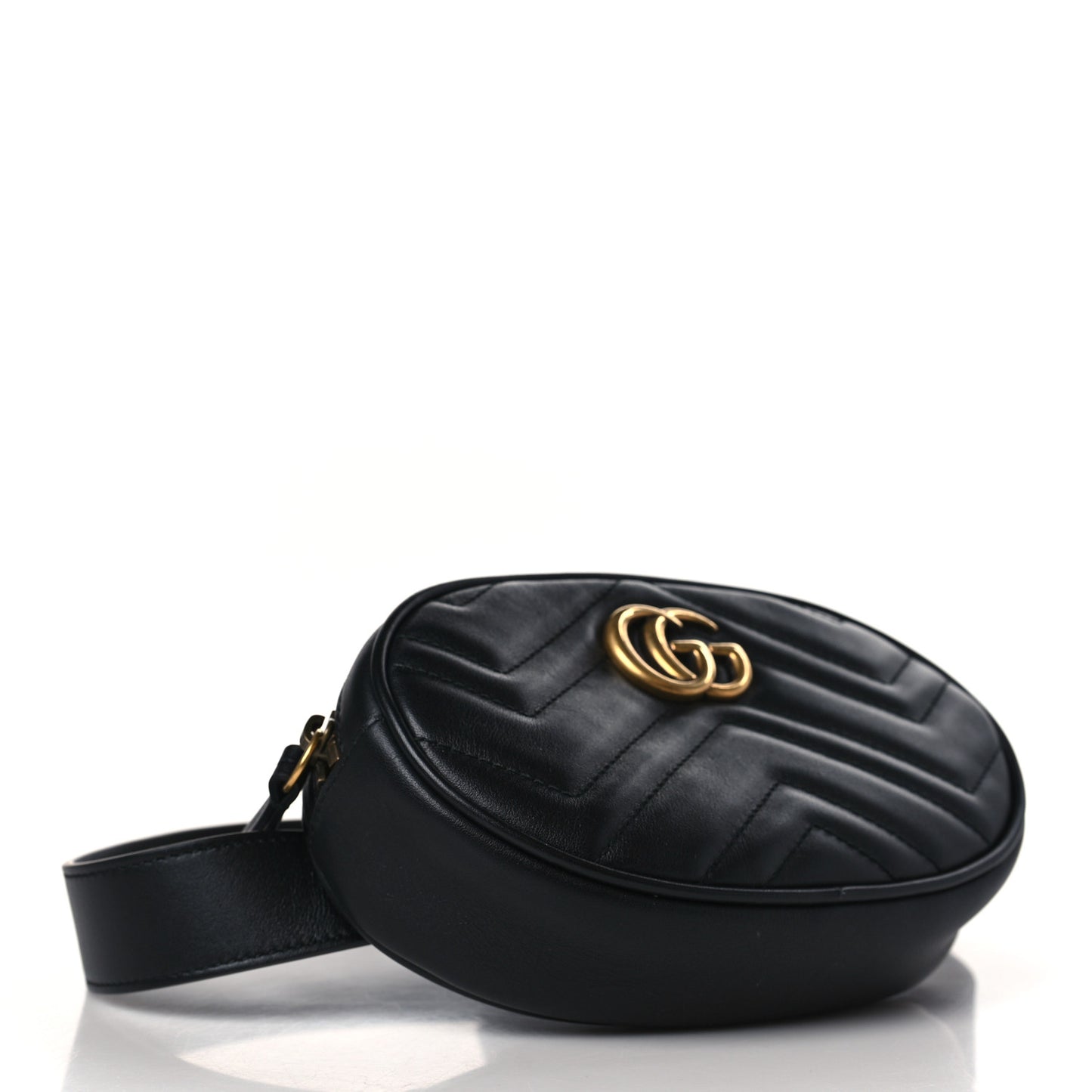Calfskin Matelasse GG Marmont Belt Bag 85 34 Black