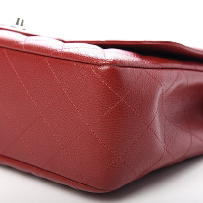 Chanel Caviar Quilted Jumbo Single Flap Red 7 of 10