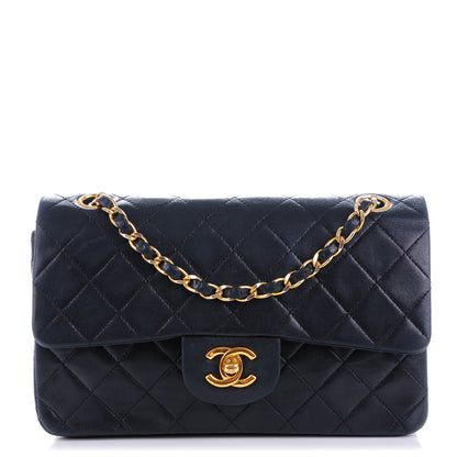 Chanel Lambskin Small Double Flap Navy 1 of 11
