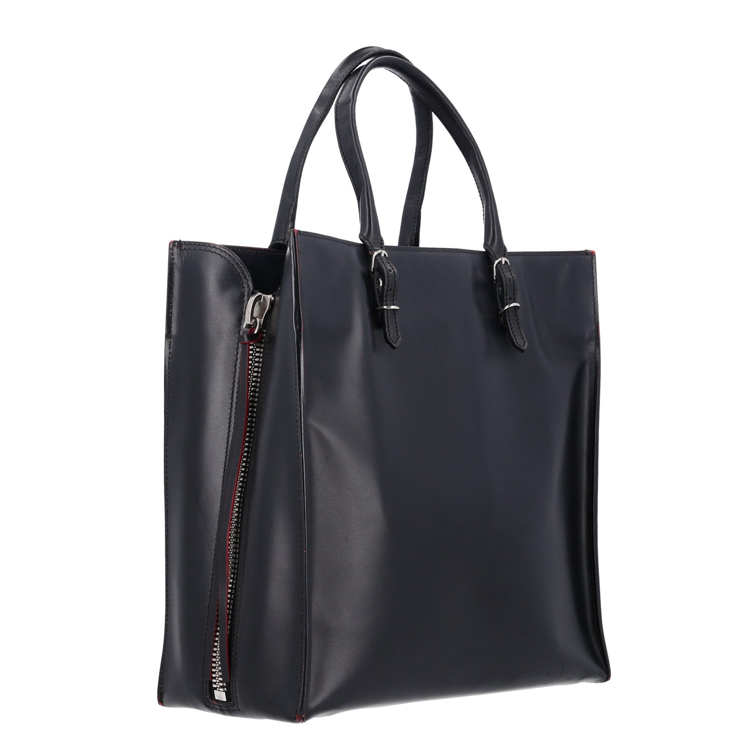 Veau Papier A5 Zip Around Tote Blue Rouge