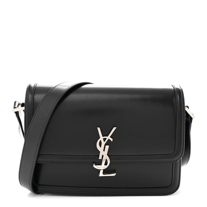 Saint Laurent Box Calfskin Monogram Medium Solferino Satchel Black 1 of 10