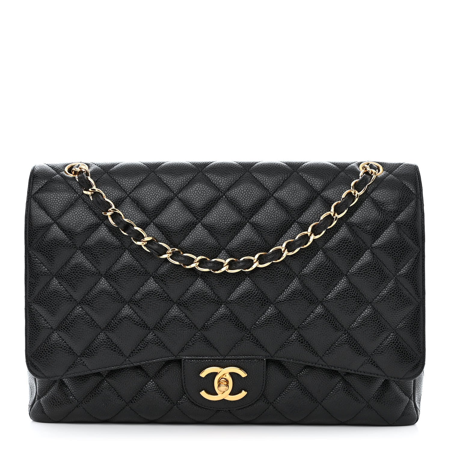 Chanel Caviar Quilted Maxi Double Flap Black 1 of 12