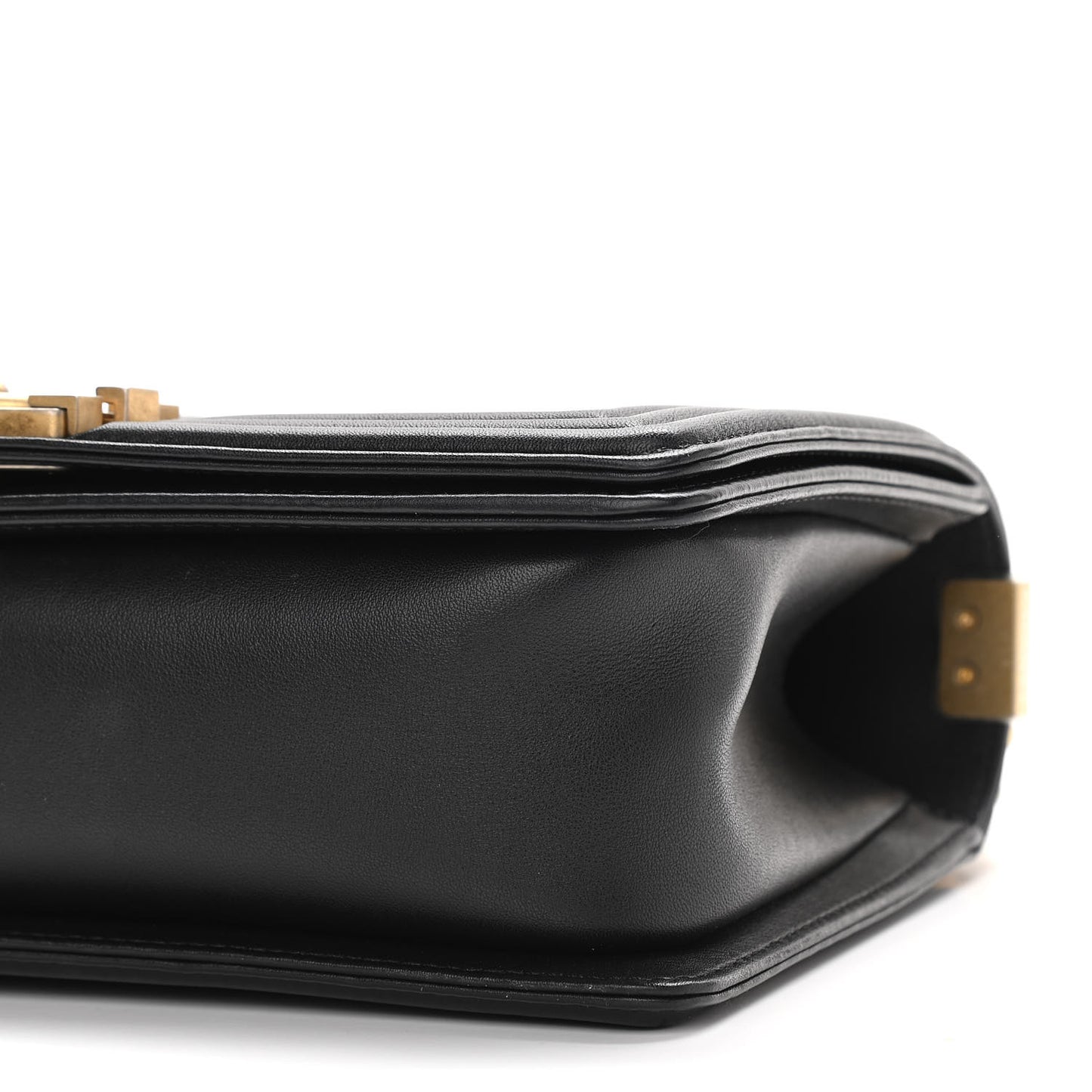 Lambskin Quilted Medium Boy Flap Black