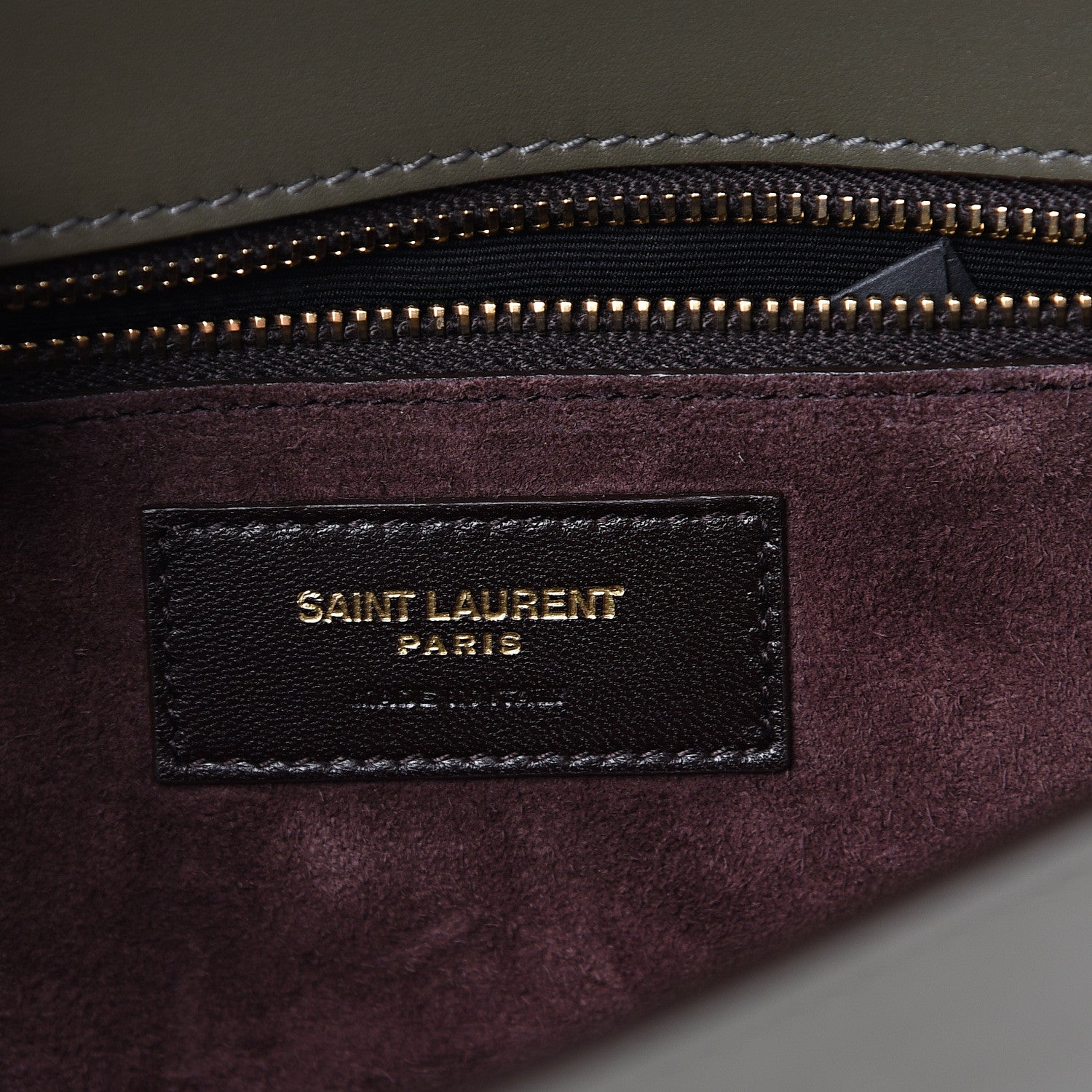 Saint Laurent Smooth Calfskin Carre Satchel Green 5 of 10