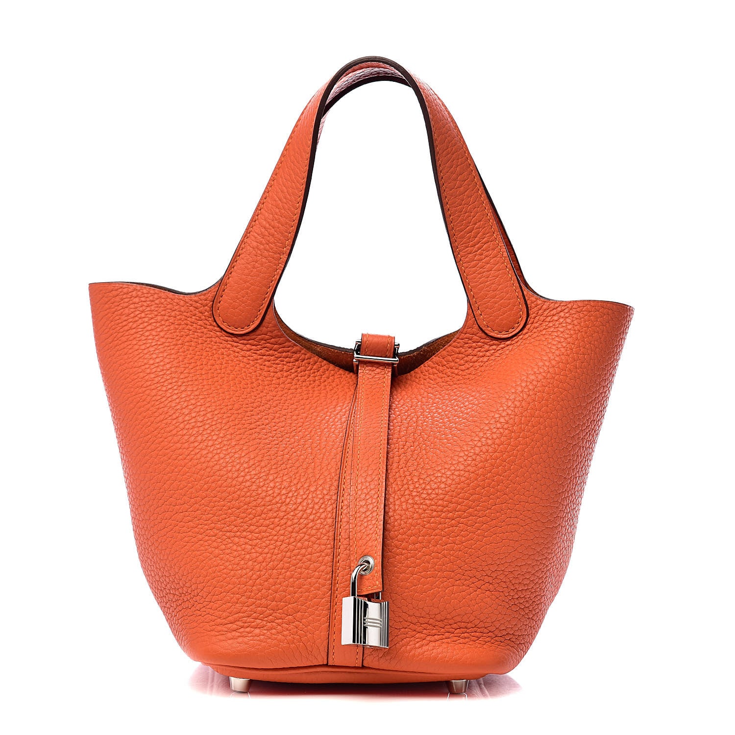 Hermes Taurillon Clemence Picotin Lock 18 PM Orange 1 of 11