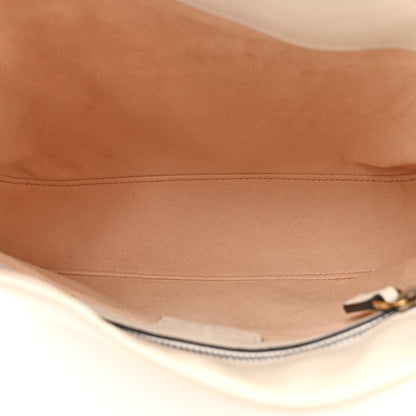 Gucci Softy Wonka Textured Dollar Calfskin Small Diana Shoulder Bag Mystic White Hibiscus Red 5 of 10