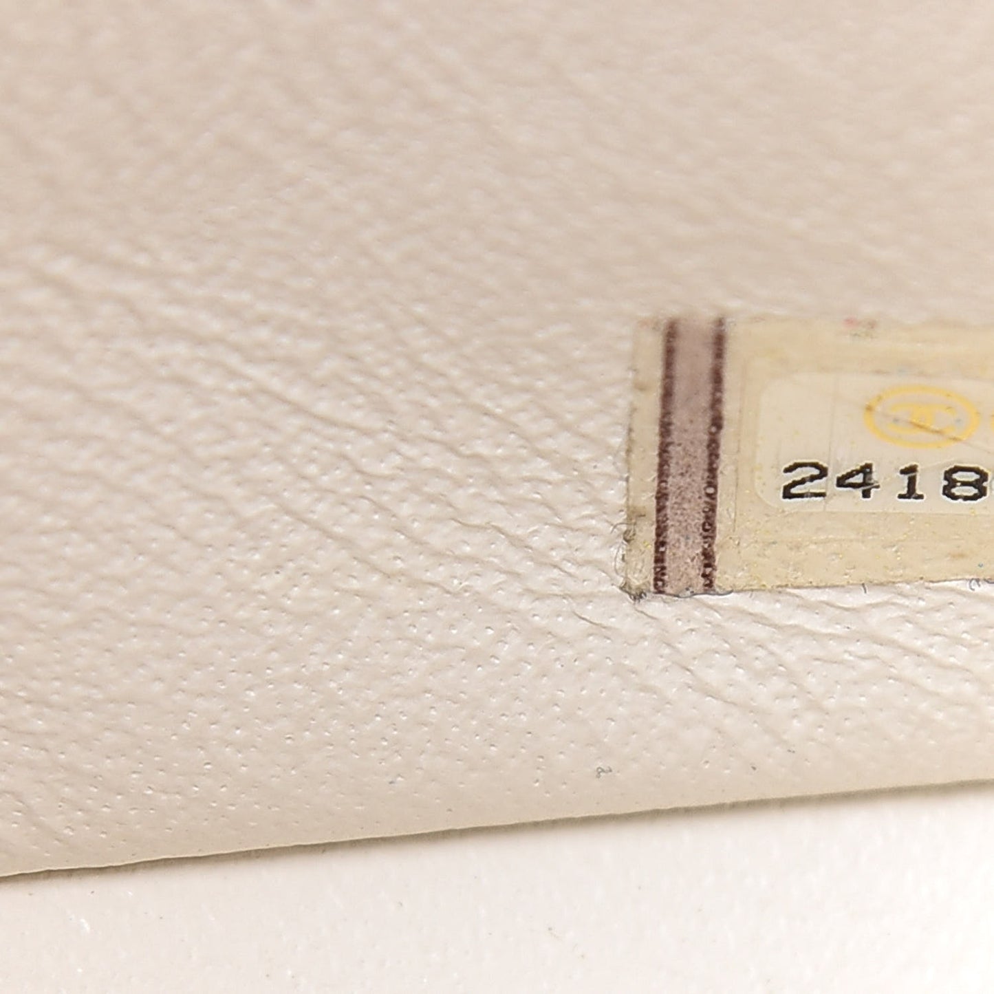 Crumpled Calfskin Quilted Mini Square Flap White