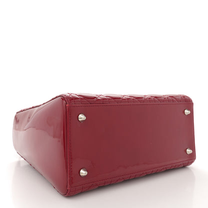 Christian Dior Patent Cannage Medium Lady Dior Red 4 of 12