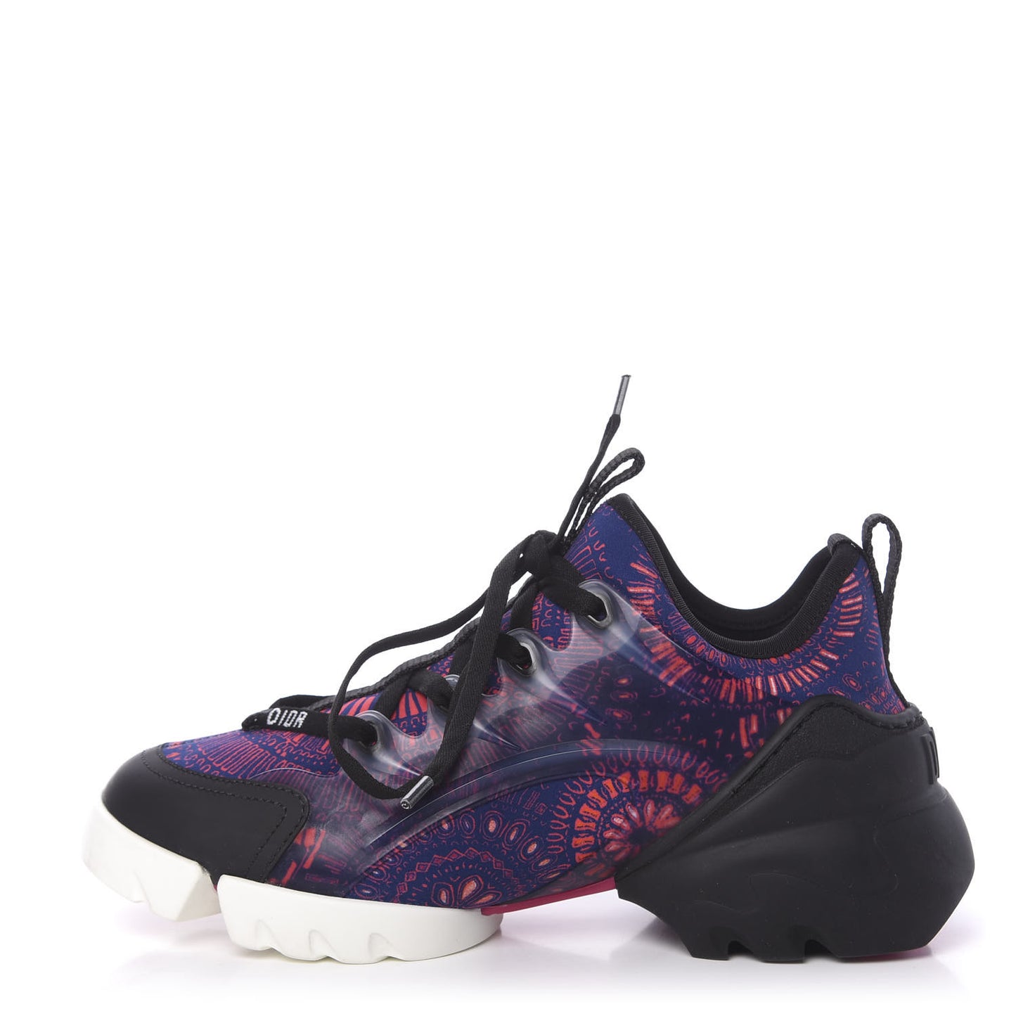 Technical Fabric Rubber Womens Fireworks D-Connect Sneakers 35 Deep Blue Pink