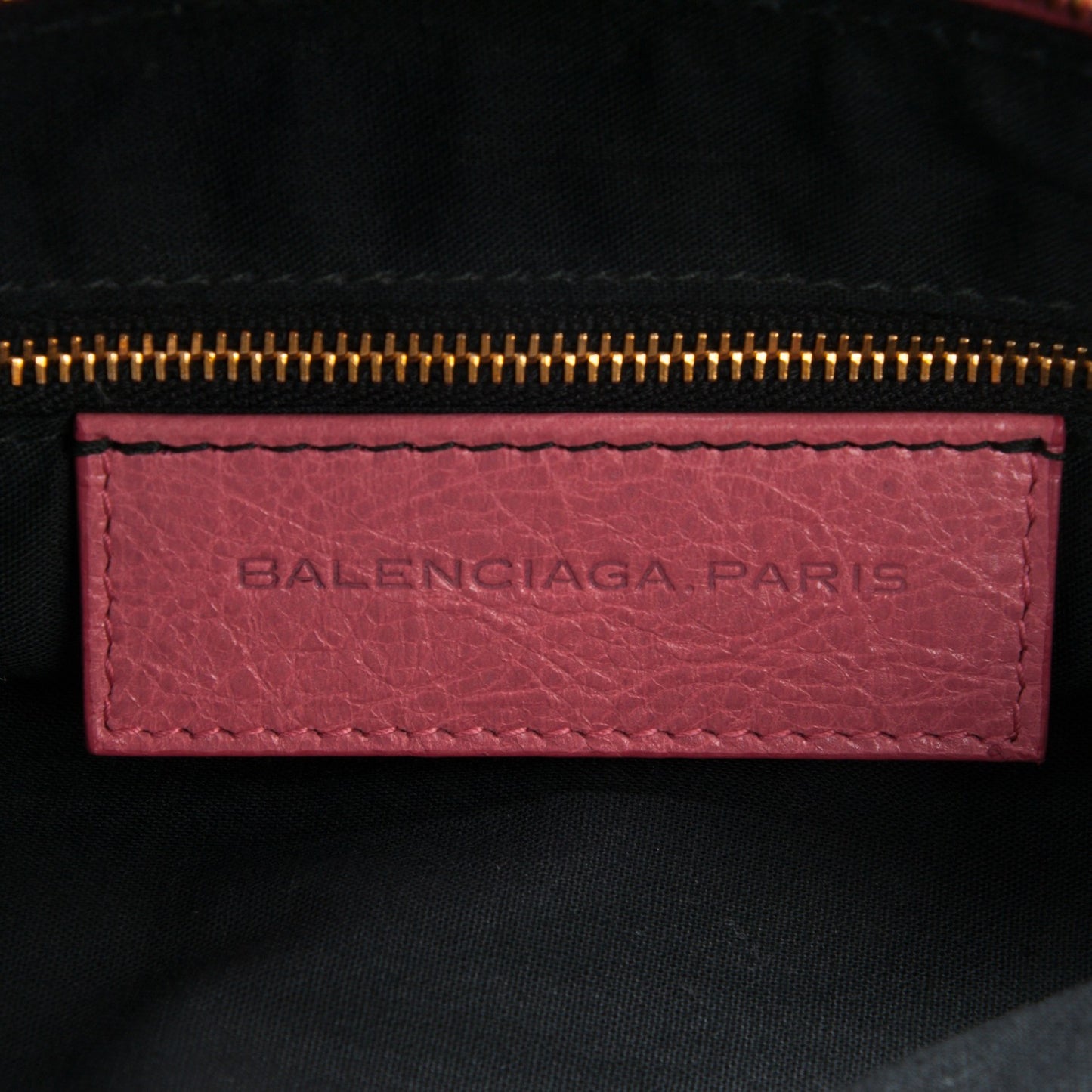 Agneau Giant 12 Gold Hardware Flat Handle Clutch Rose Bonbon