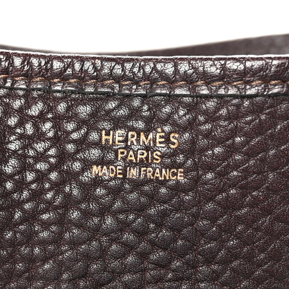 Hermes Taurillon Clemence Evelyne GM Chocolate 6 of 10
