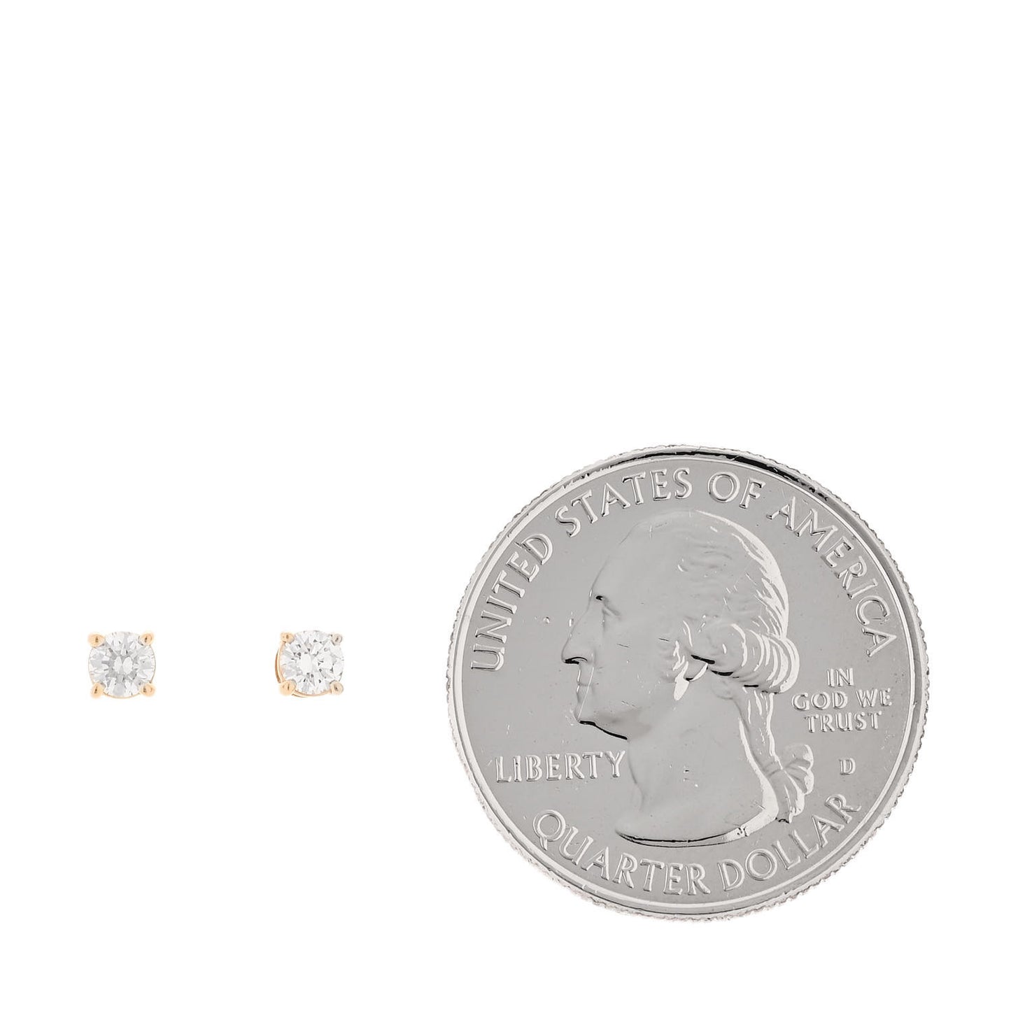 18K Rose Gold Diamond .26ctw Solitaire Earrings