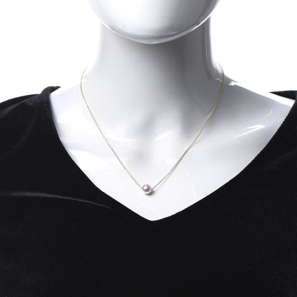 Mikimoto 18K Yellow Gold Akoya Pearl 8mm Single Pendant Necklace 2 of 7