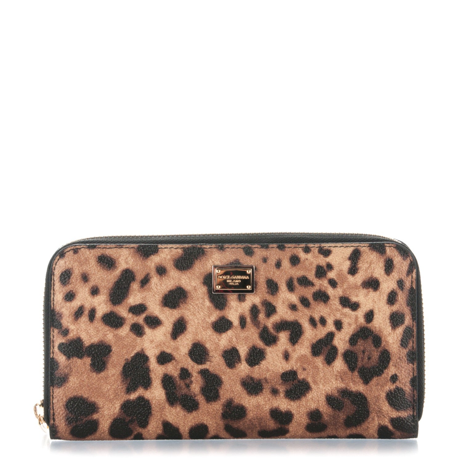 Dolce & Gabbana Dauphine Leopard Print Zip Around Wallet 1 of 6
