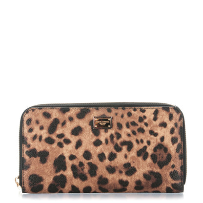 Dolce & Gabbana Dauphine Leopard Print Zip Around Wallet 1 of 6