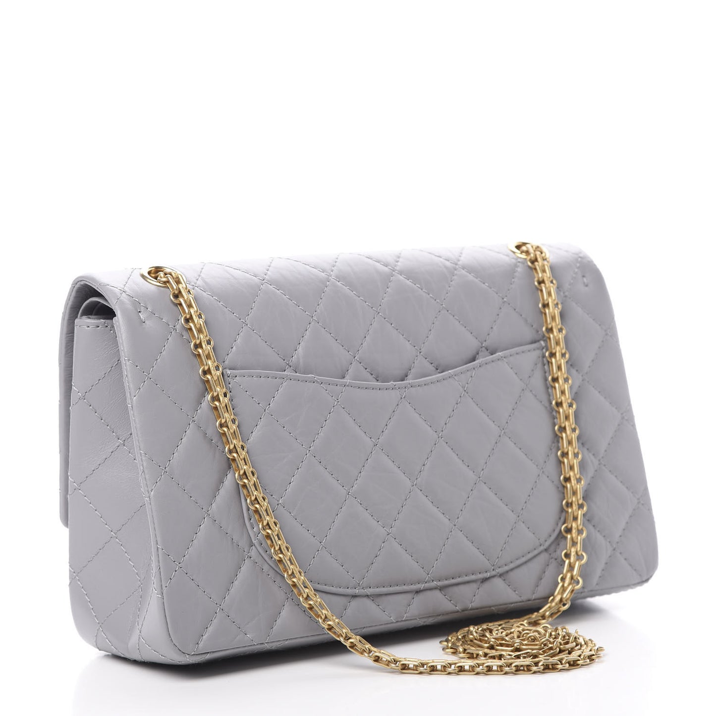 Aged Calfskin Quilted 2.55 Reissue 226 Flap Grey