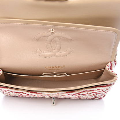 Chanel Jersey Quilted Medium Coco Sailor Flap Red White 5 of 17