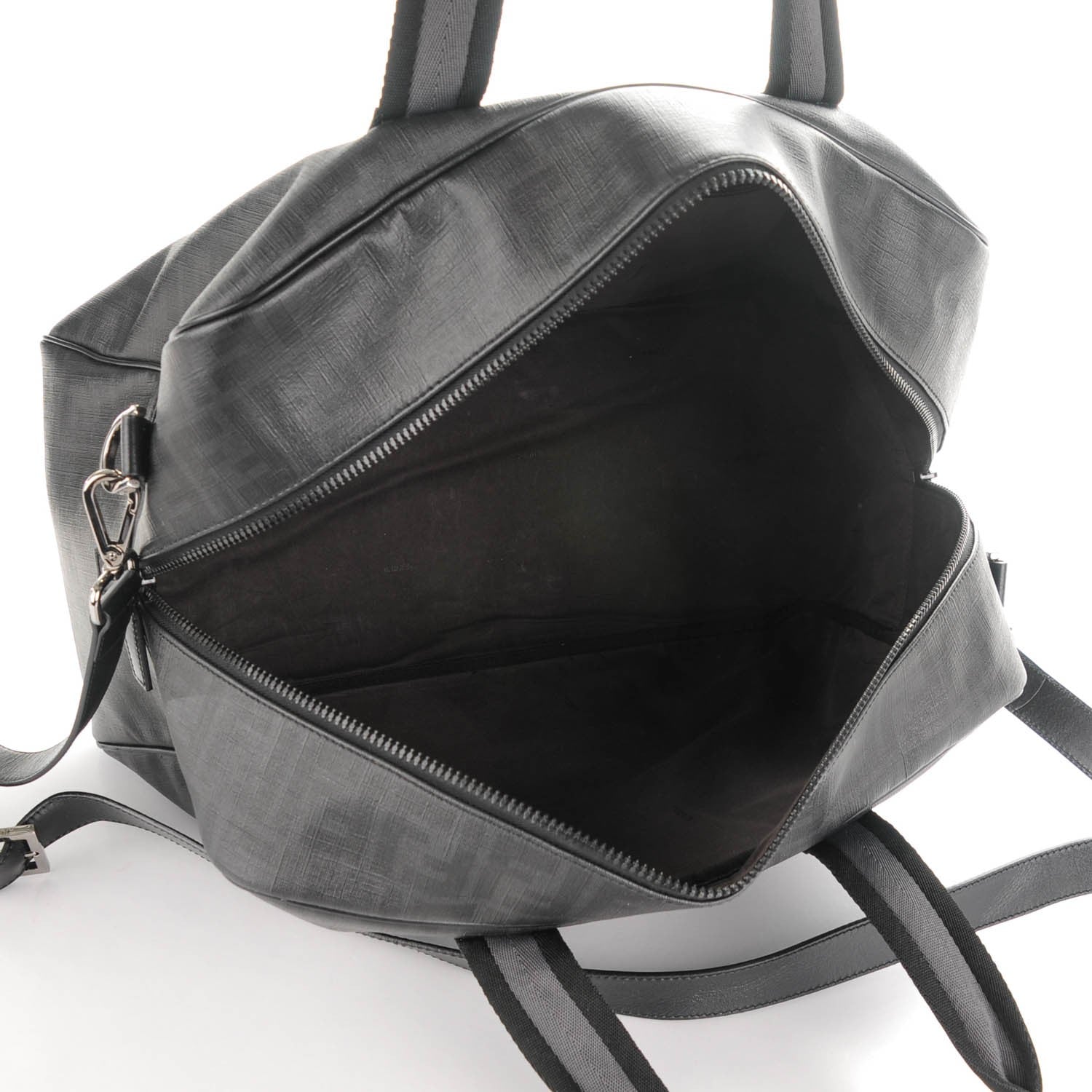 Fendi Zucca Spalmati Large Travel Bag Black 5 of 7