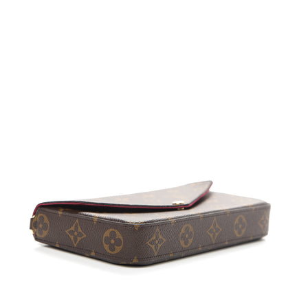 Louis Vuitton Monogram Pochette Felicie Chain Wallet Fuchsia 3 of 5
