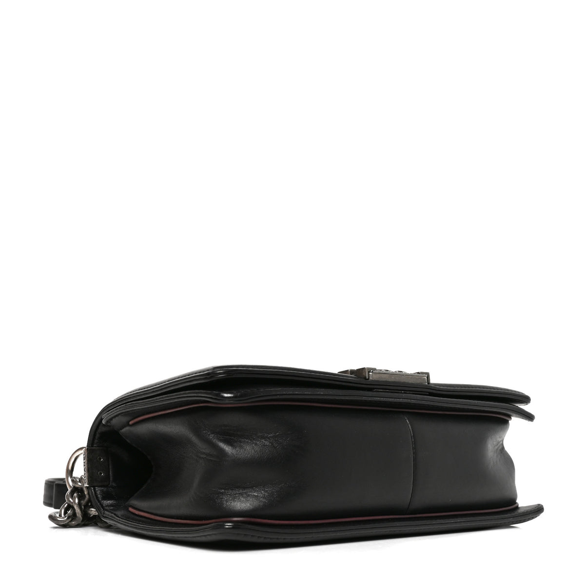 Calfskin Embossed Medium Paris Salzburg Boy Flap Black