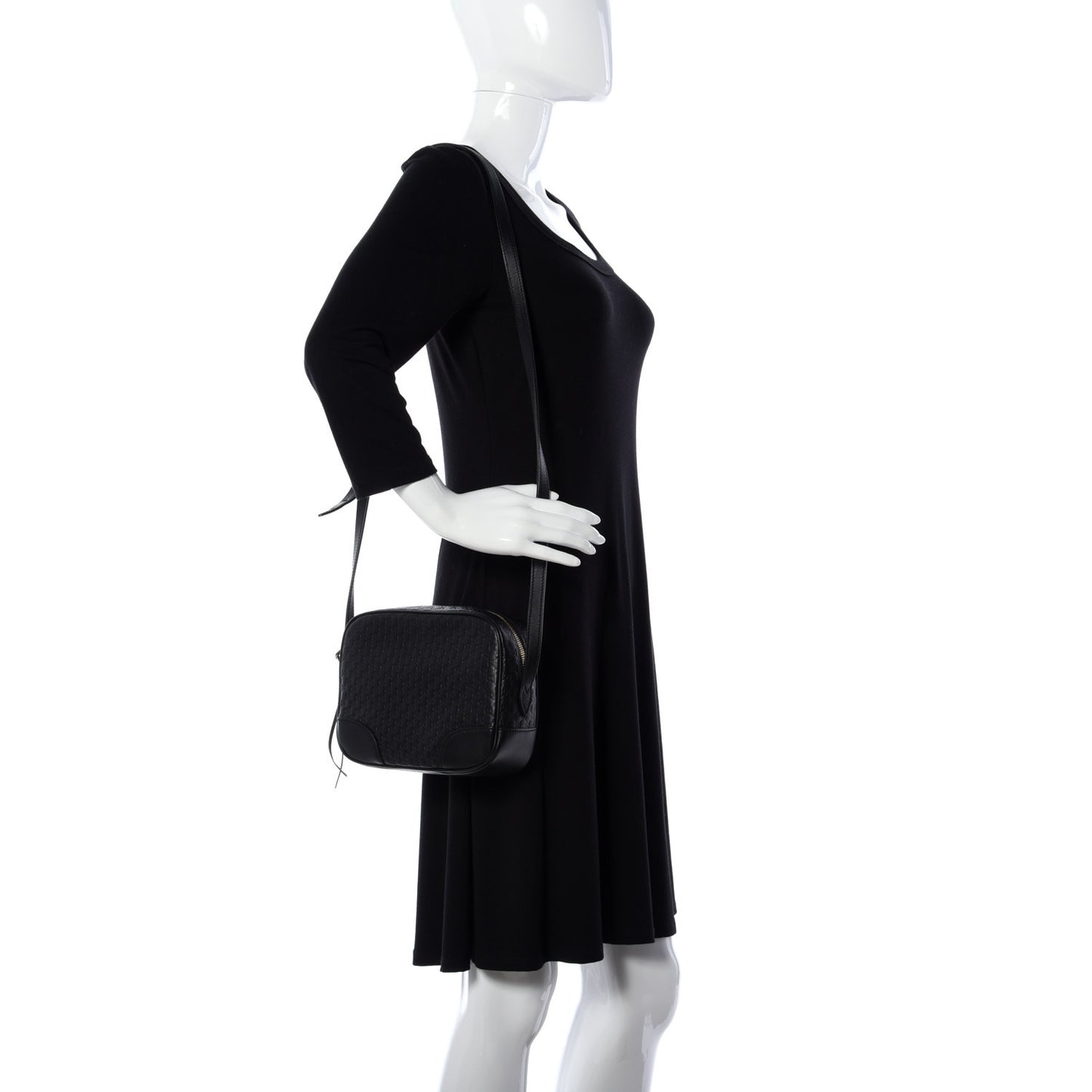 Microguccissima Mini Bree Messenger Bag Black