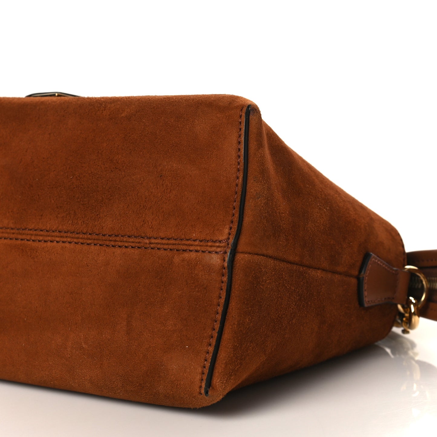 Suede Vitello Dolce Coin Pocket Medium By The Way Boston Bag Cuoio Corteccia