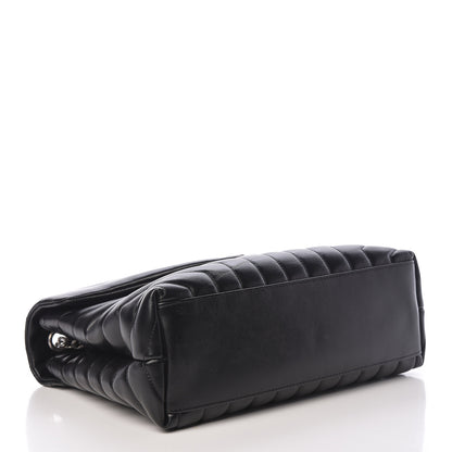 Saint Laurent Calfskin Y Quilted Monogram Medium Loulou Chain Satchel Black 4 of 16