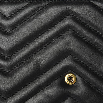 Gucci Calfskin Matelasse GG Marmont Chain Wallet Black 8 of 11