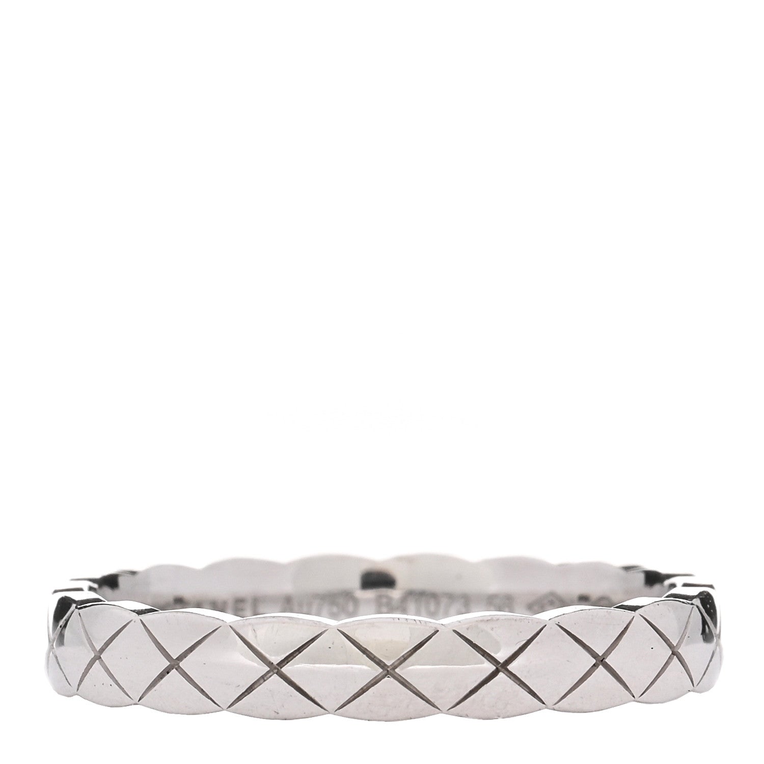 Chanel 18K White Gold Mini Coco Crush Ring 56 7.5 1 of 5