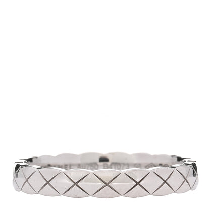 Chanel 18K White Gold Mini Coco Crush Ring 56 7.5 1 of 5