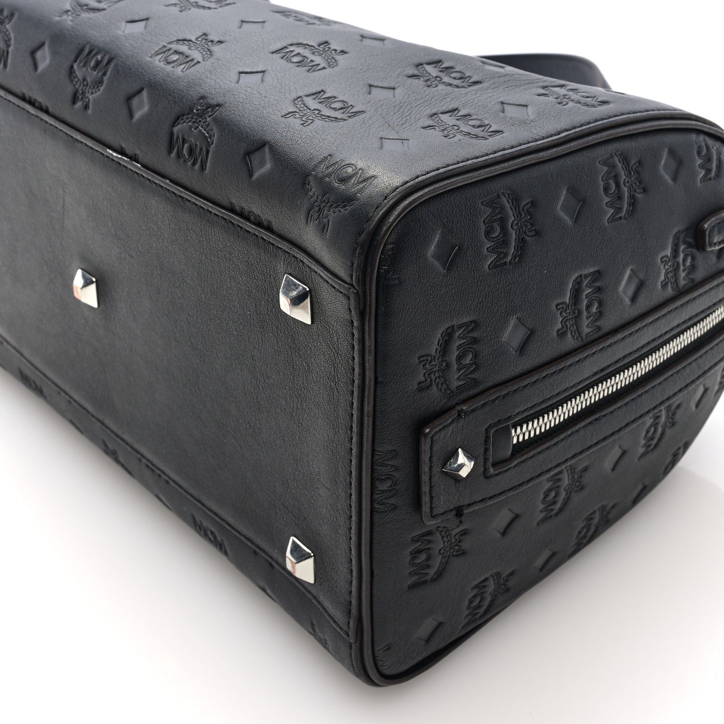 Calfskin Ottomar Monogram Essential Boston Bag Black